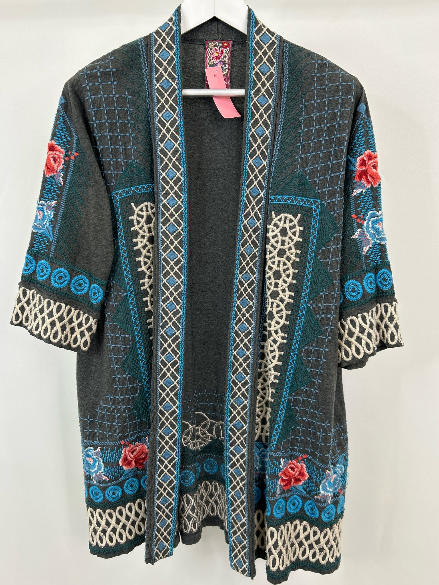 JOHNNY WAS Size S Grey Women Cardigan