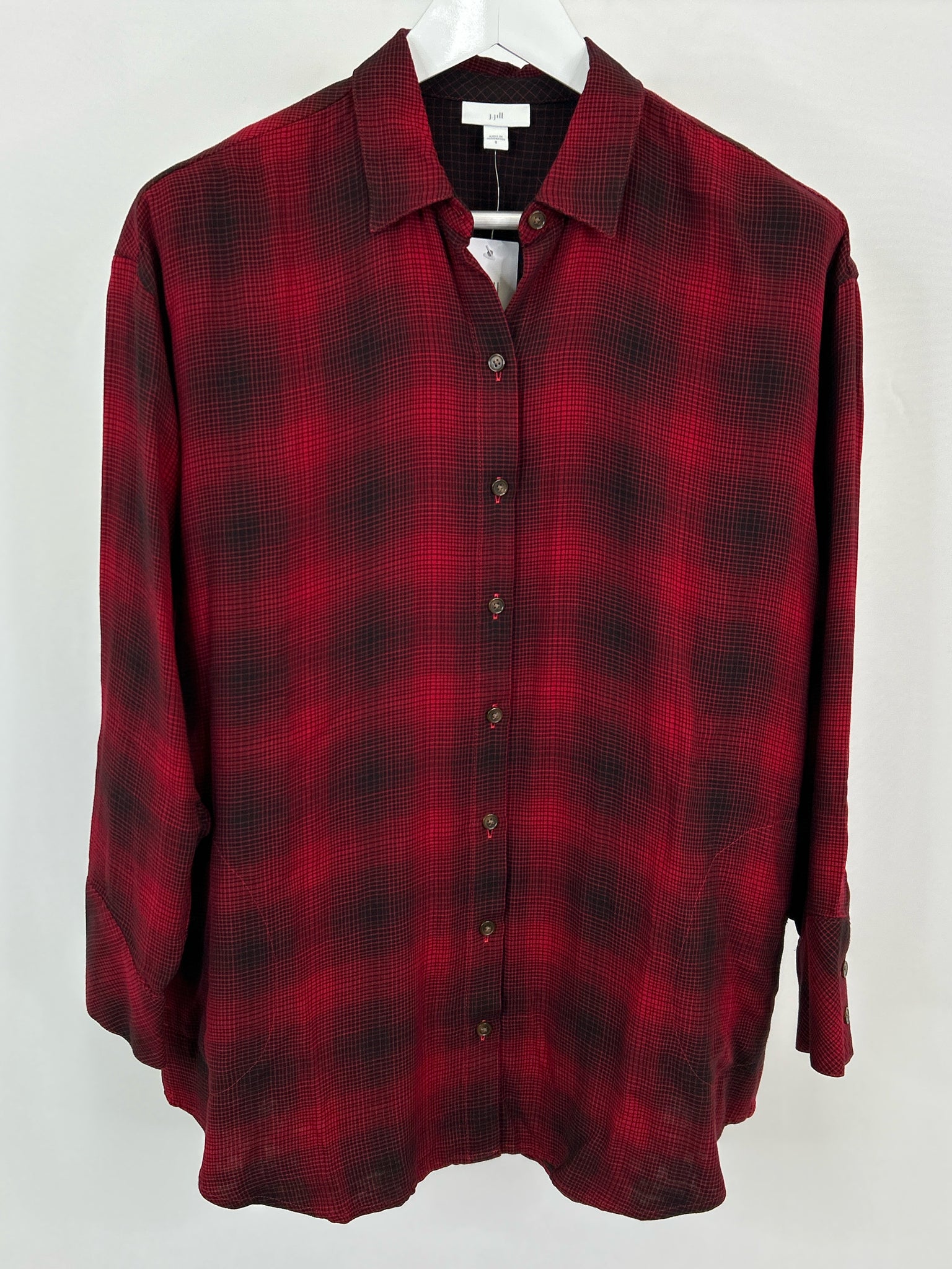 J. JILL NWT Size S Red & Black Women Shirt