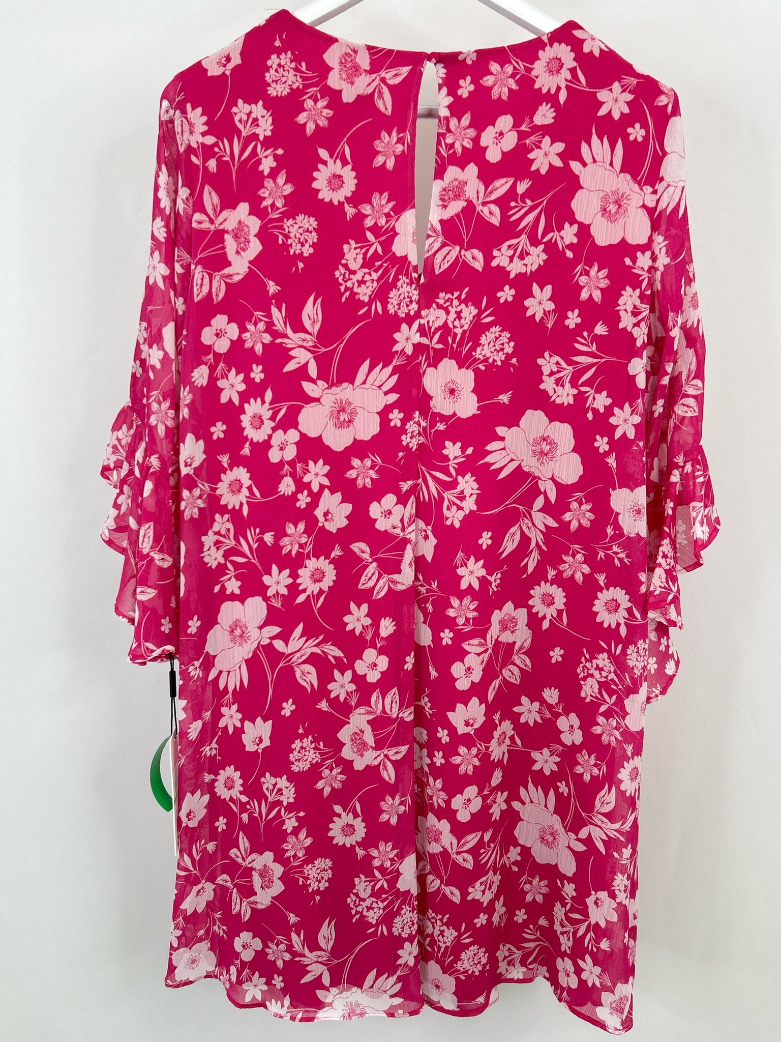 CALVIN KLEIN Size 14 PINK AND WHITE Women's Dress