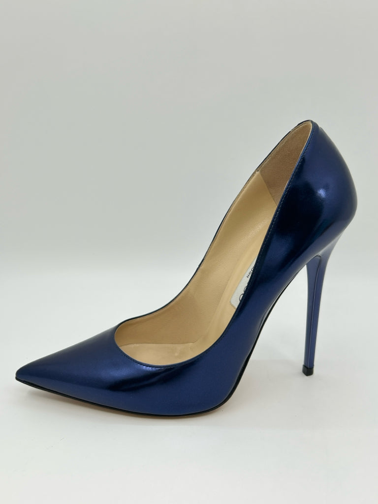 JIMMY CHOO Size 38/8 Blue Women's Pumps