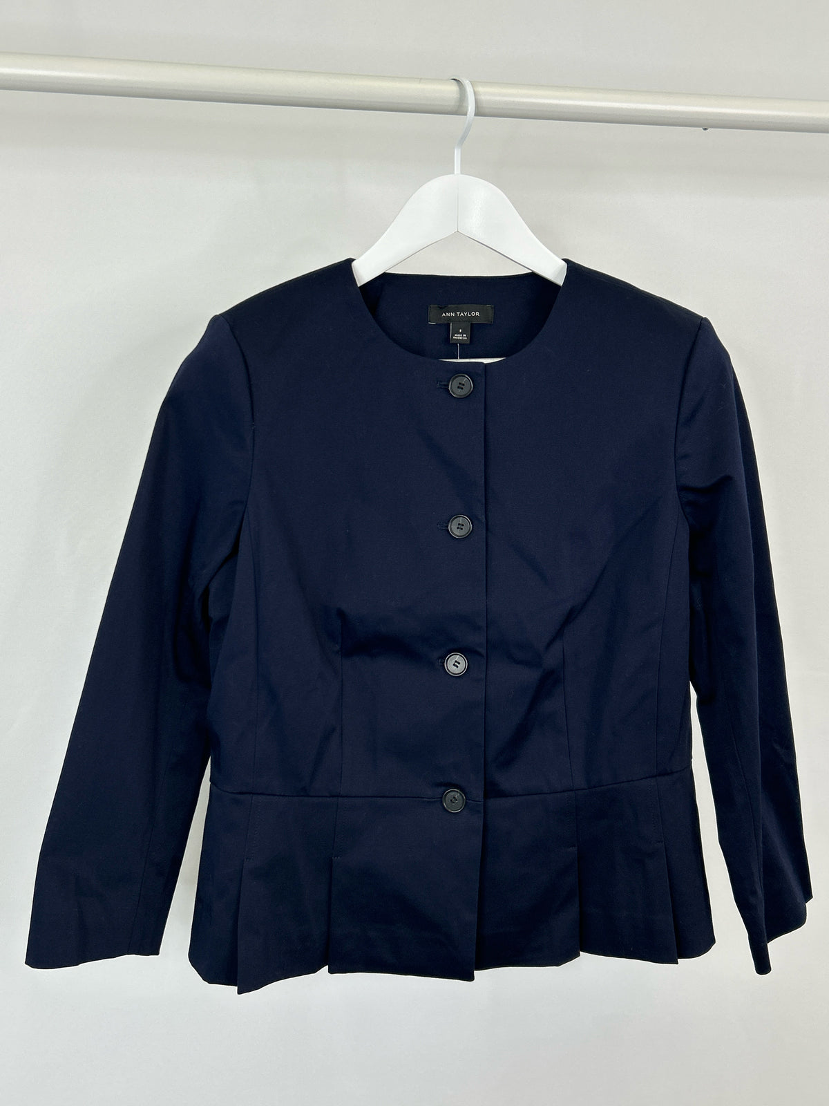 ANN TAYLOR Size 8 Navy Women Blazer