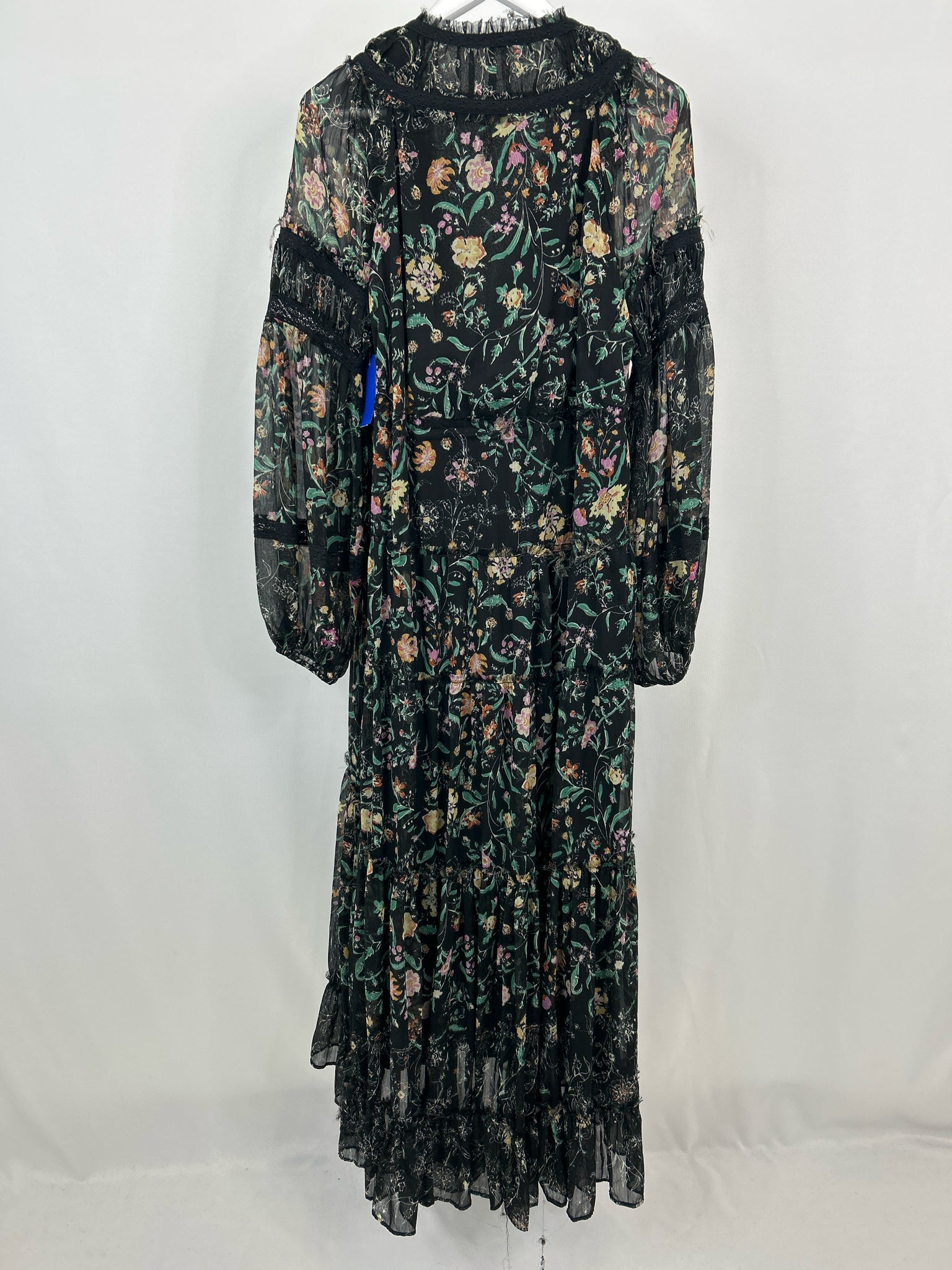FREE PEOPLE Size M/L Black Floral Women Dress