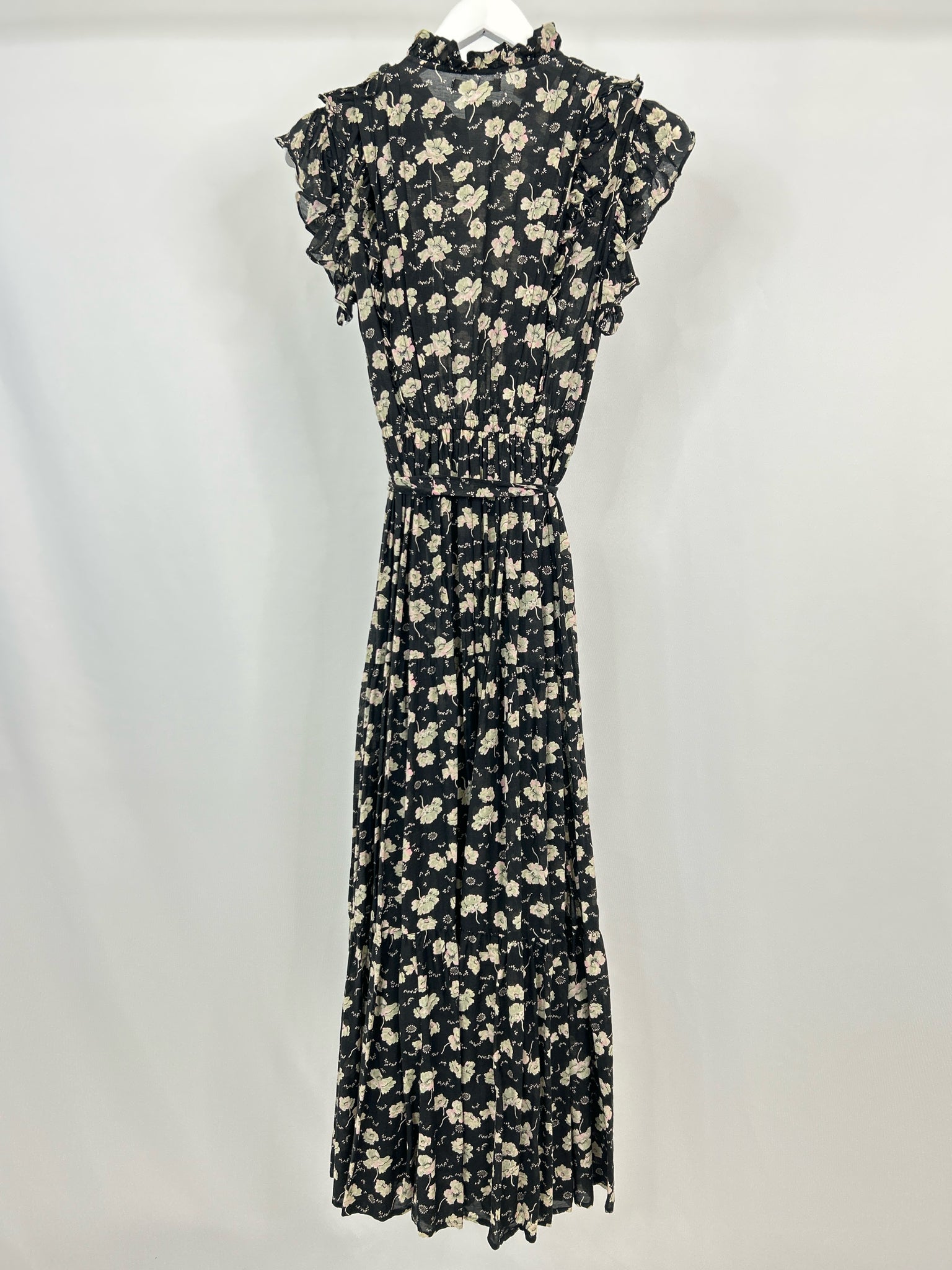 DÔEN Size M Black Floral Women Dress