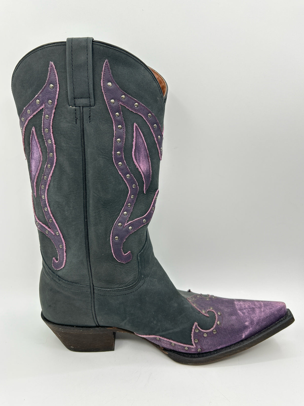 EIGHT SECOND ANGEL Size 10 Black and Purple Women Boots
