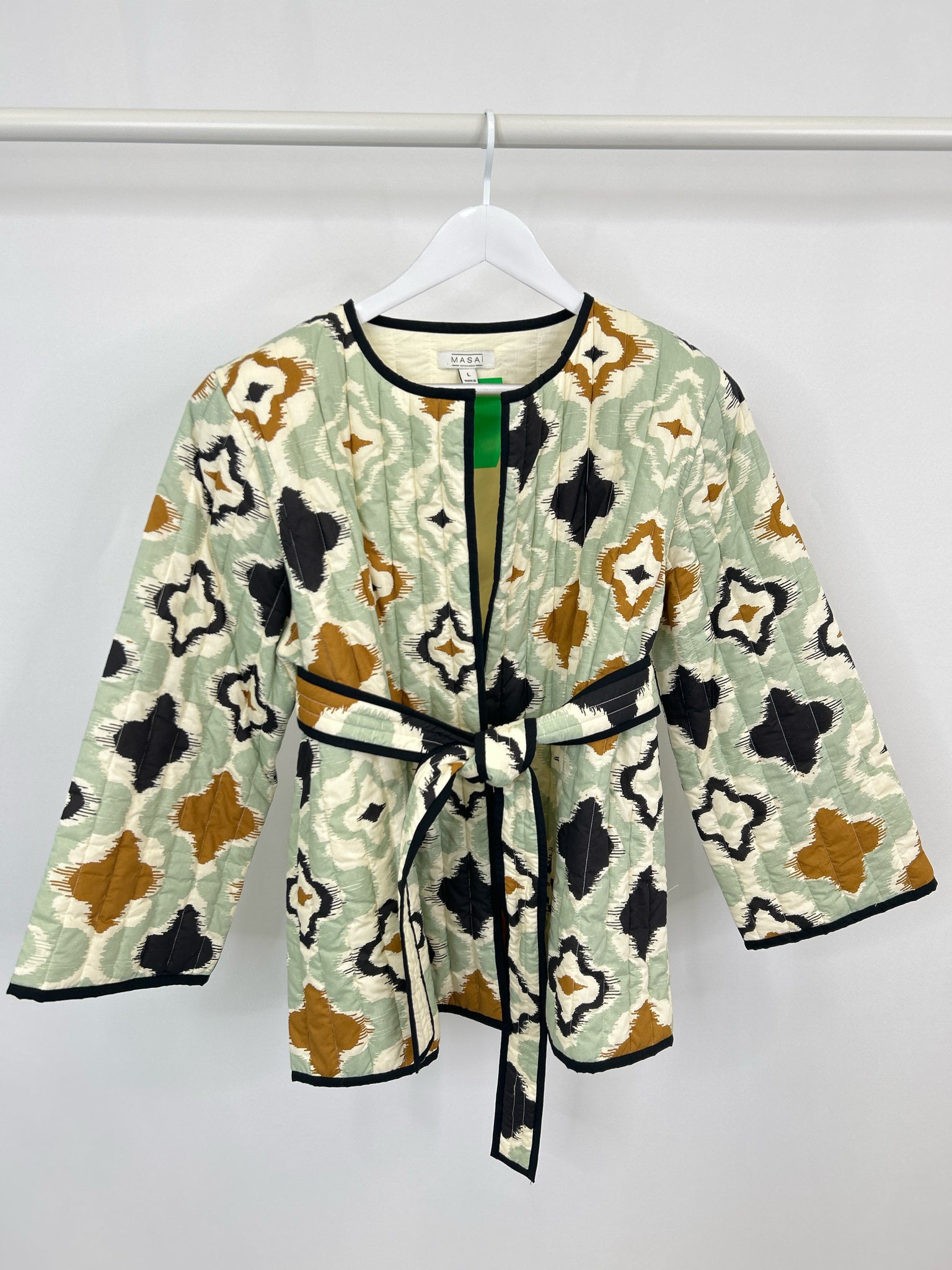 MASAI Size L Green Print Women Jacket