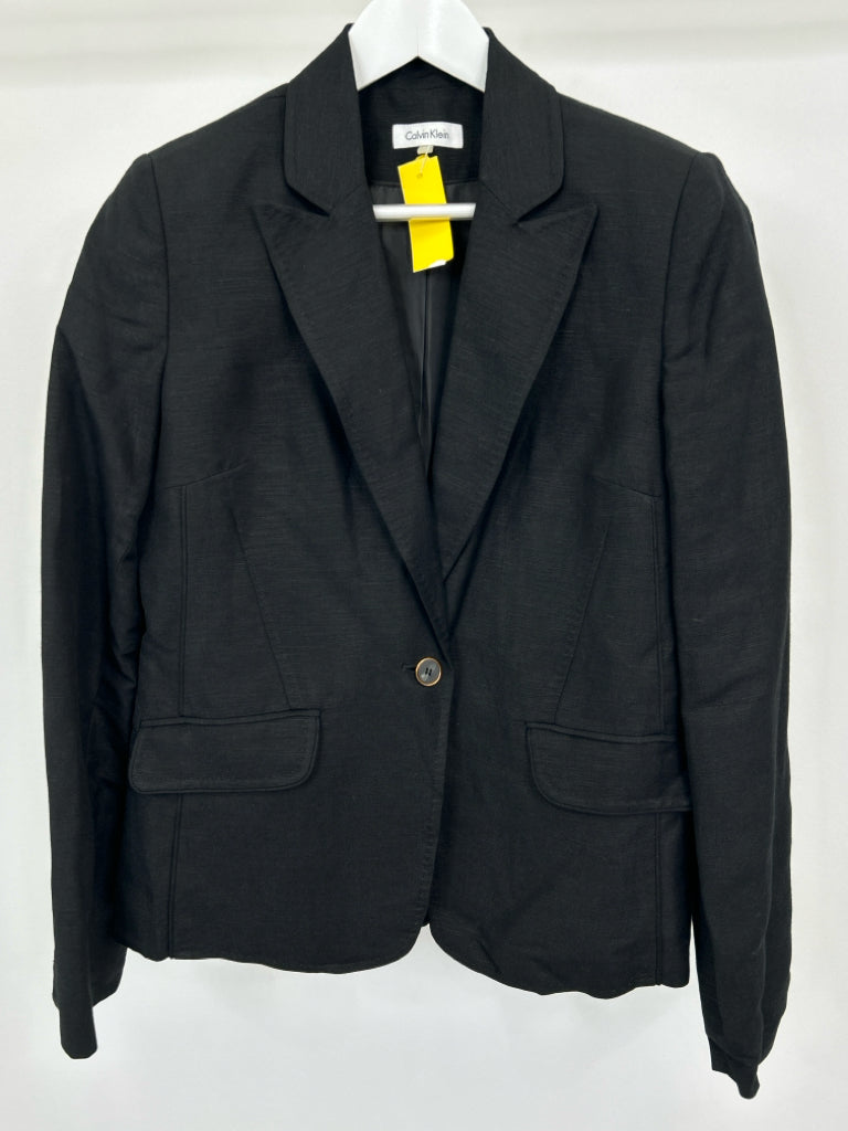 CALVIN KLEIN Women Size 10 Black Blazer