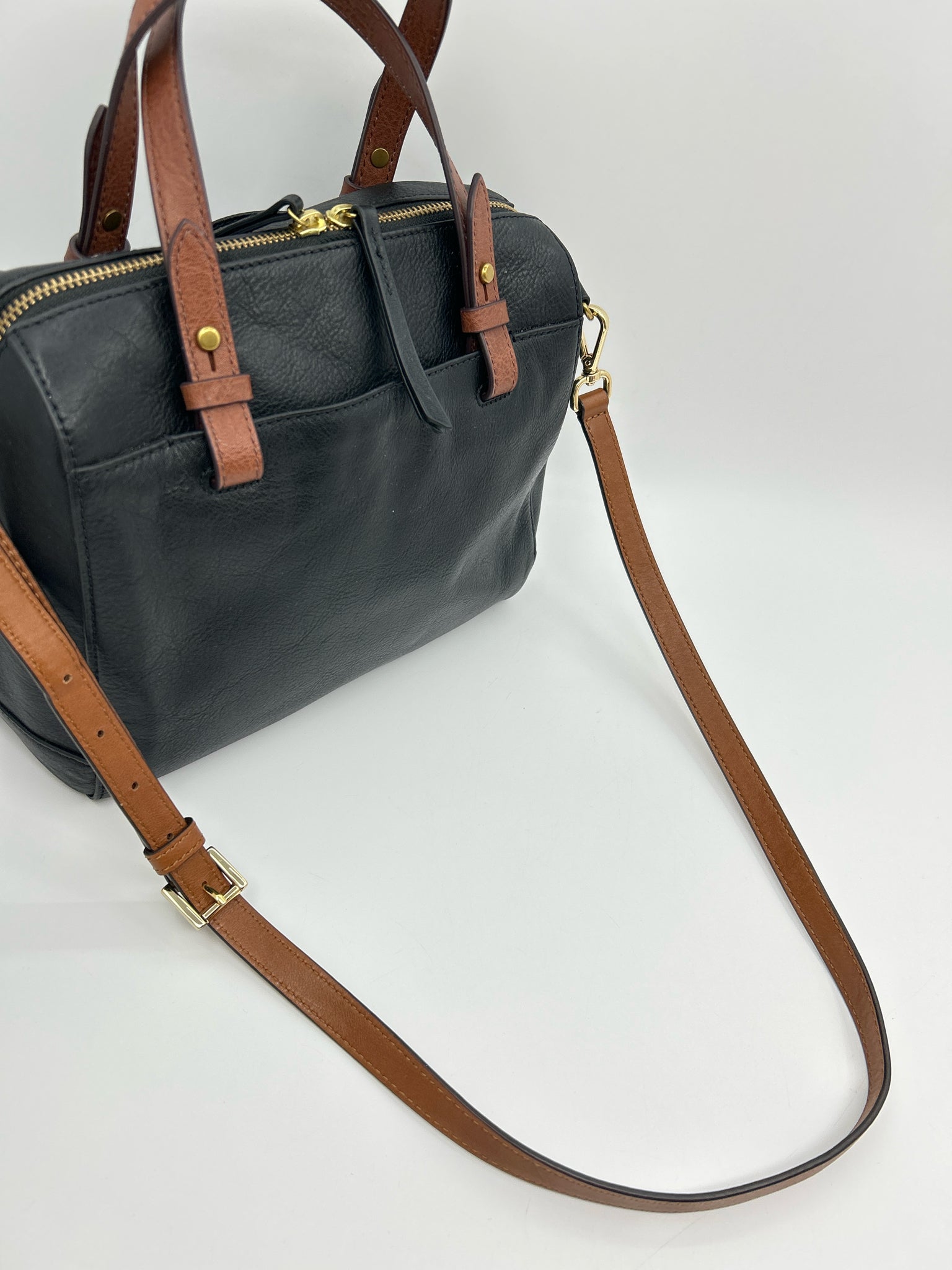 FOSSIL BLACK AND TAN Women Purse
