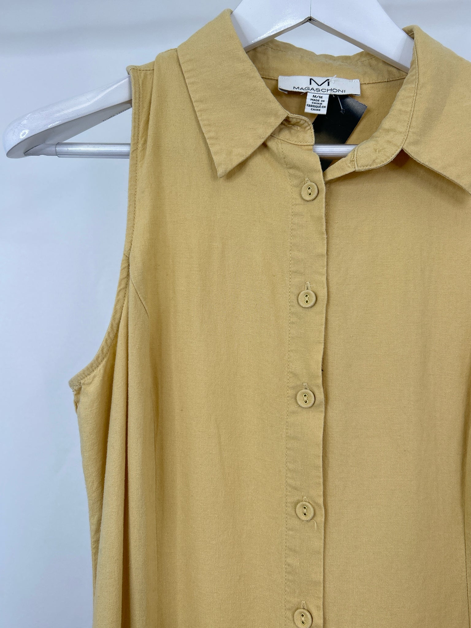 MAGASCHONI Size M Pale Yellow Women Dress