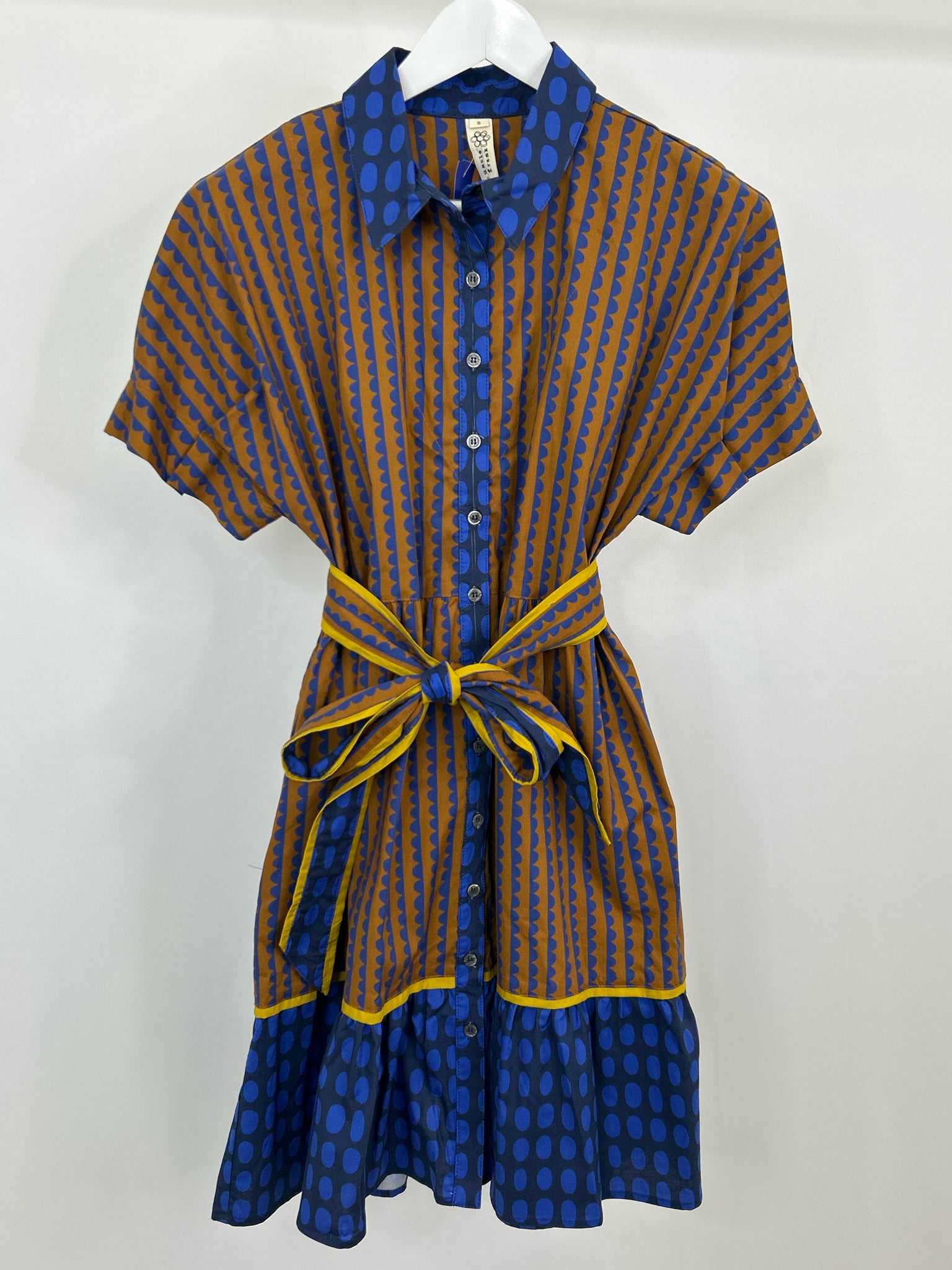 UNCLE FRANK Size S BROWN AND BLUE Women Dress