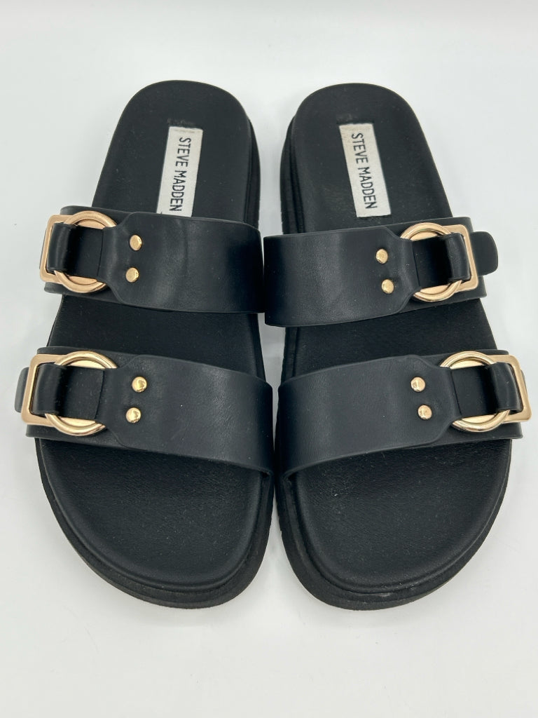 STEVE MADDEN Size 6.5M Black Women's Sandal