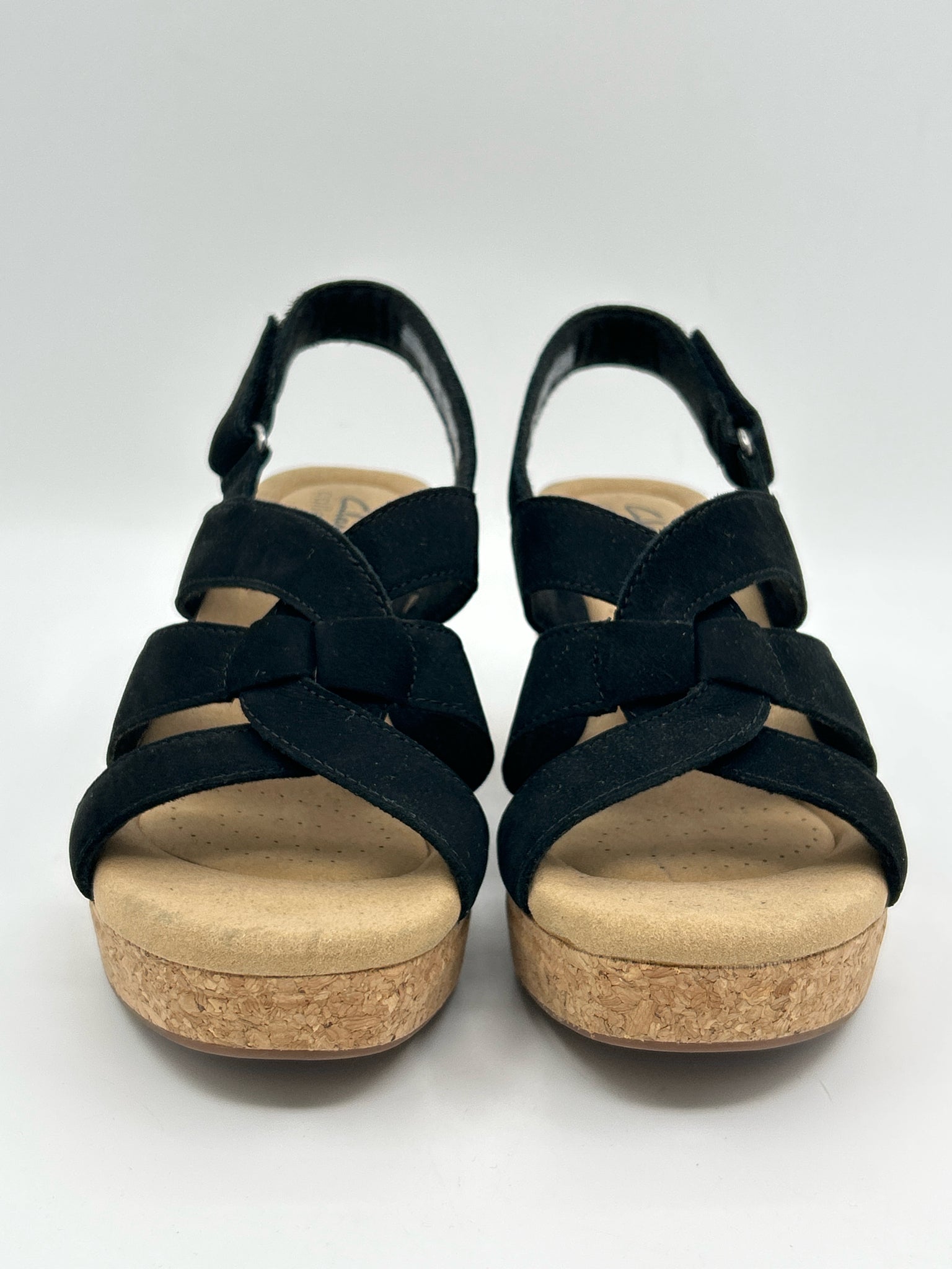CLARKS Size 7M Black Women Sandal