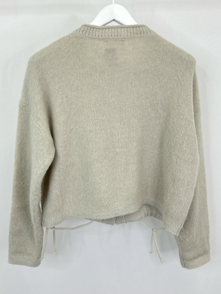 NEUFLORA Women Size S lIGHT gRAY Cardigan