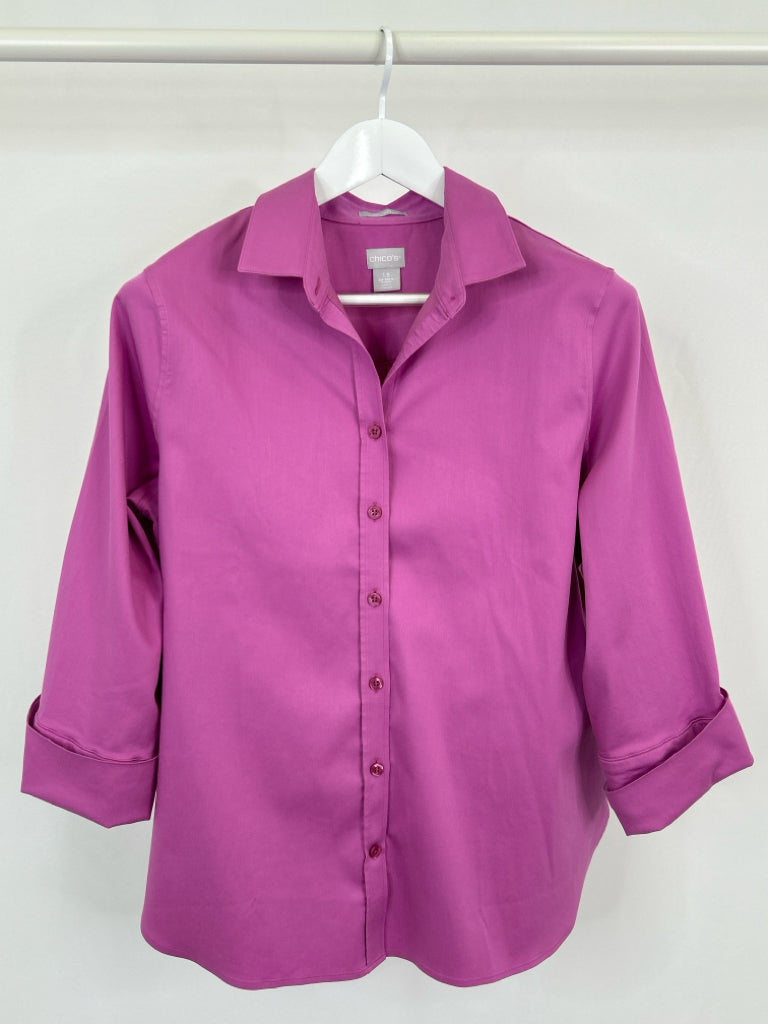 CHICO'S Size 10 Orchid Women's Shirt