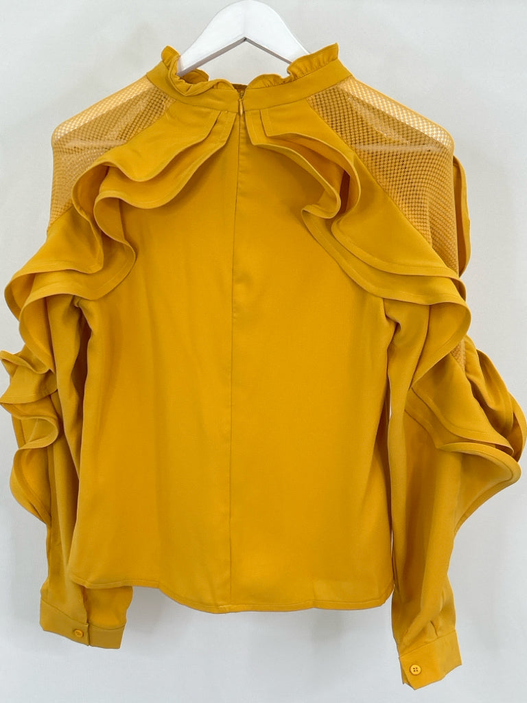 WHY DRESS Size L Yellow Women's Blouse