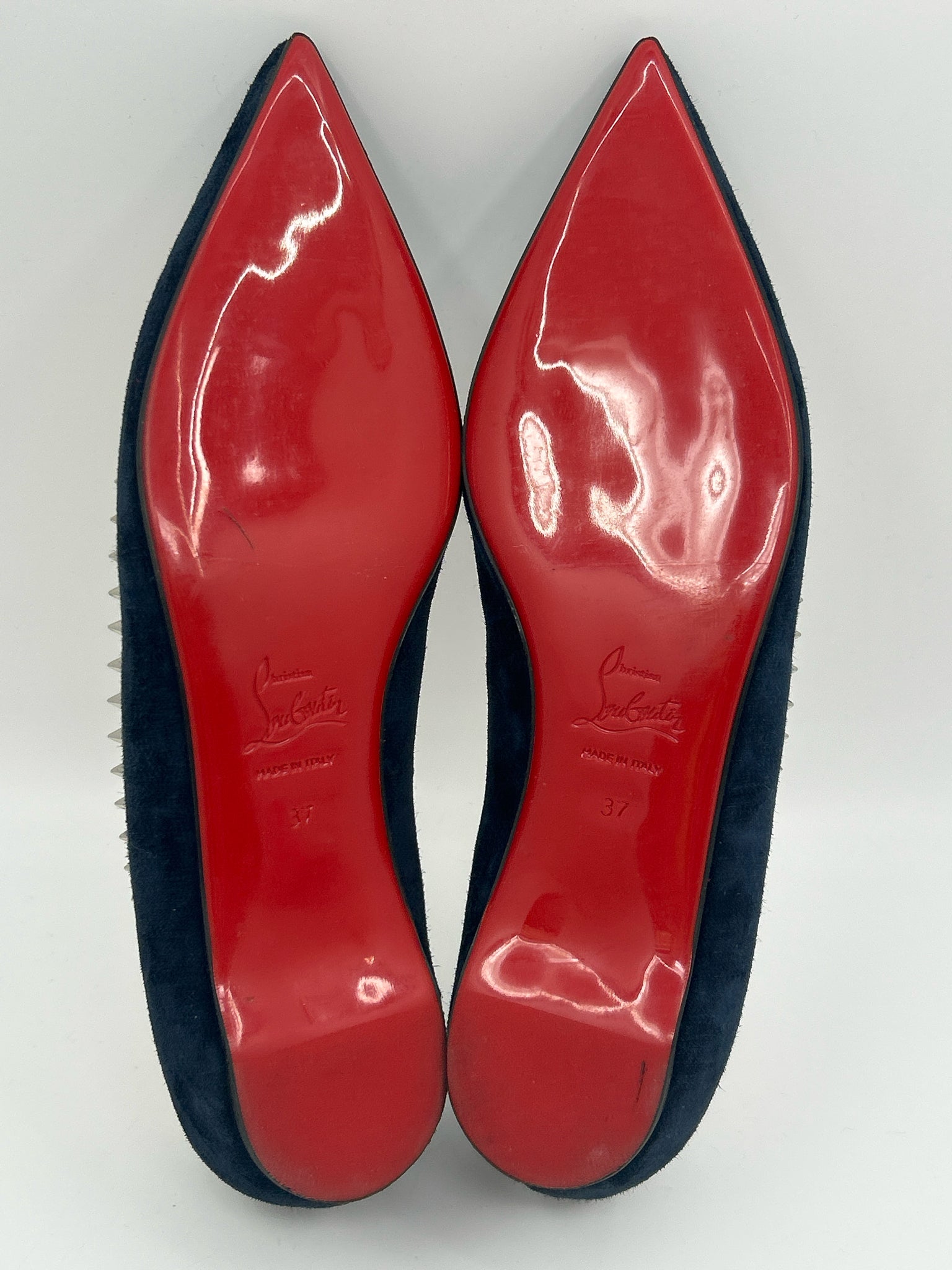 CHRISTIAN LOUBOUTIN Size 37 Navy Women Flats
