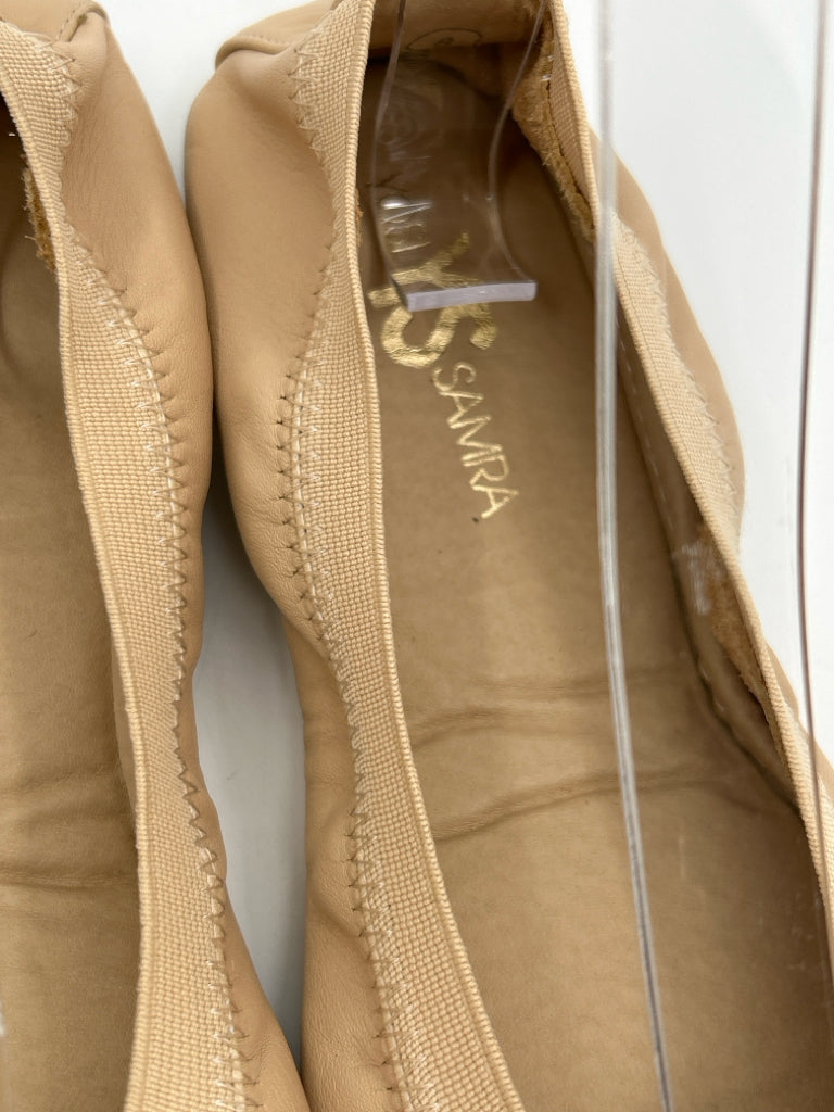 YOSI SAMRA Size 8 Cream Women's Flats