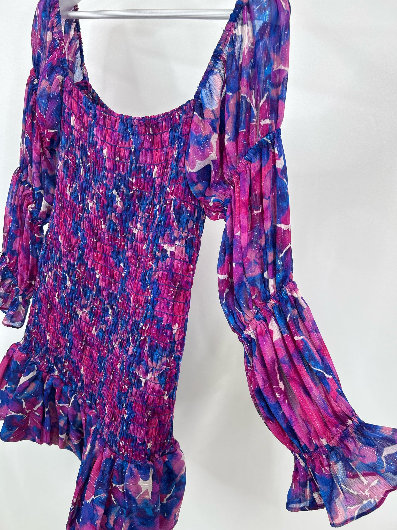 MISA Size XL Fuschia Print Women Dress NWT