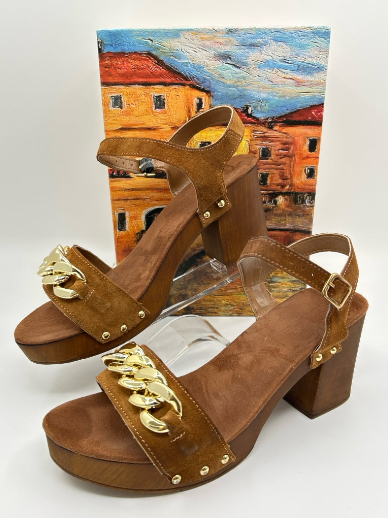 BELLA VITA Size 9.5W COGNAC Women's Sandal