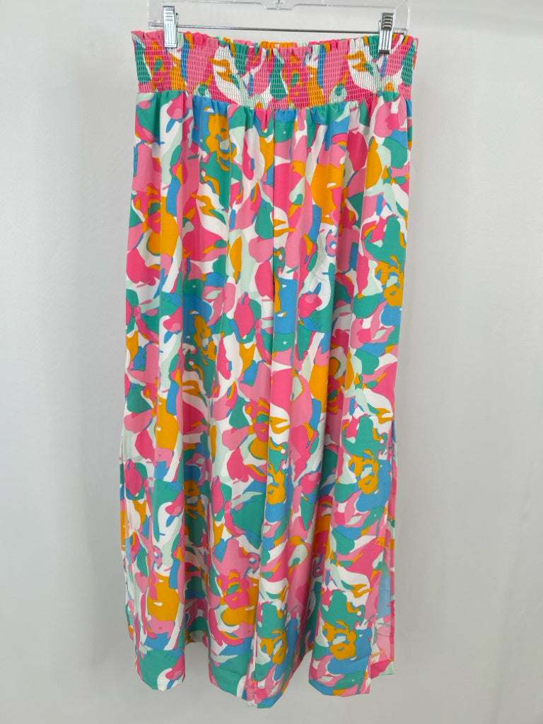 MICHELLE MCDOWELL Size XL Pink Print Women's Pants
