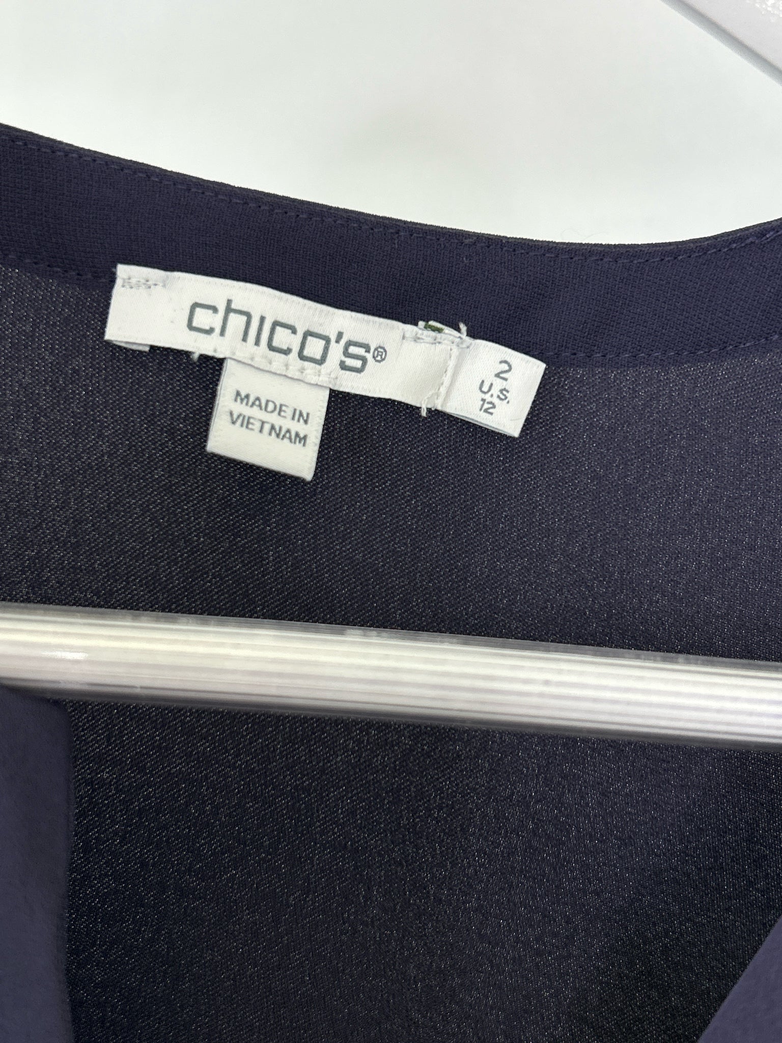 CHICO'S Size 12 Blue Women Blouse
