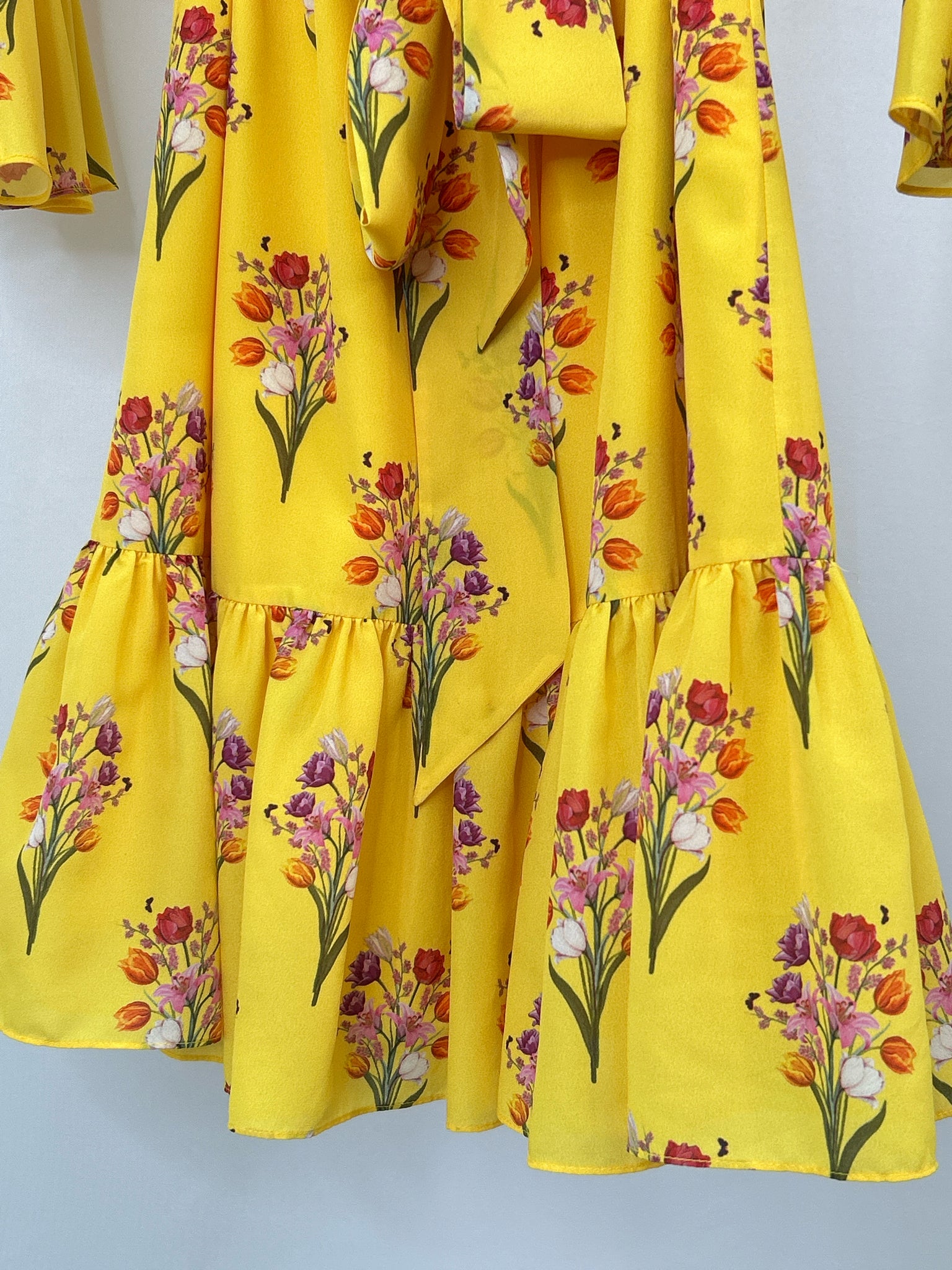 BORGO DE NOR Size XS YELLOW FLORAL Women Dress