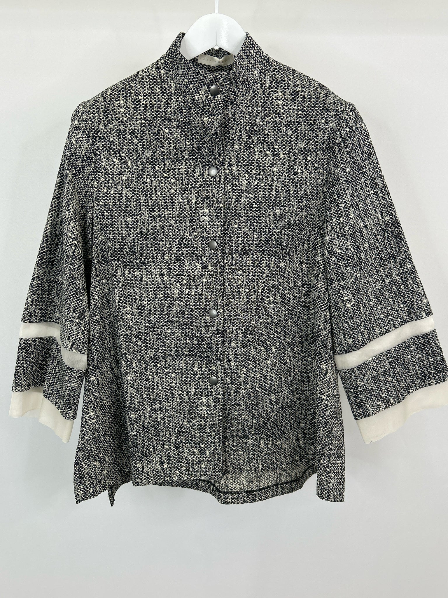 LORAIN CROFT Size M Black Print Women Jacket NWT