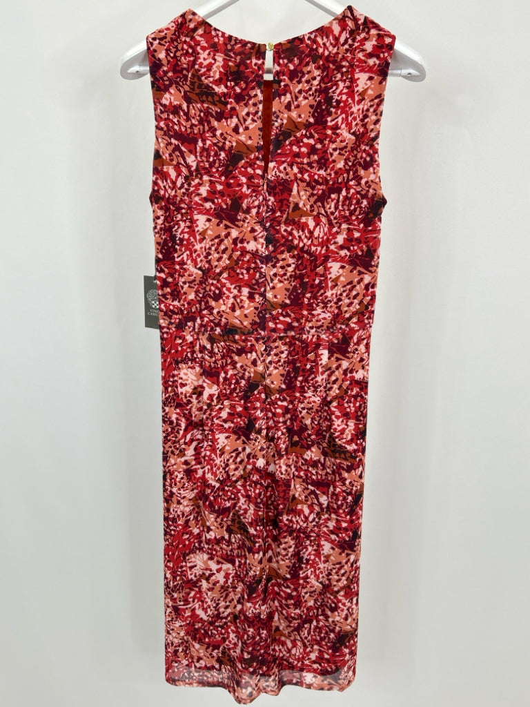 VINCE CAMUTO Size 14 Orange Print Women's Dress