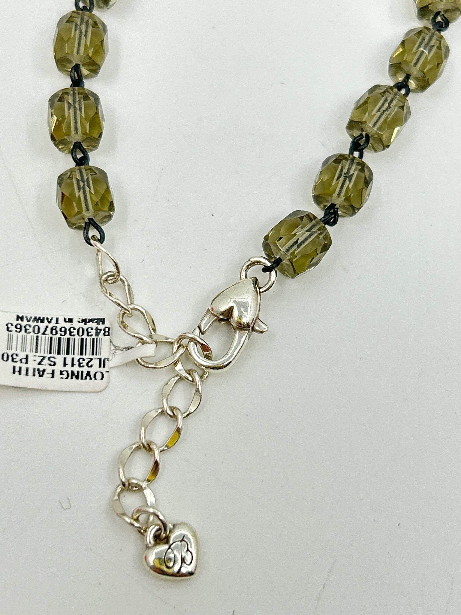 BRIGHTON GREEN AND SILVER Necklace NWT