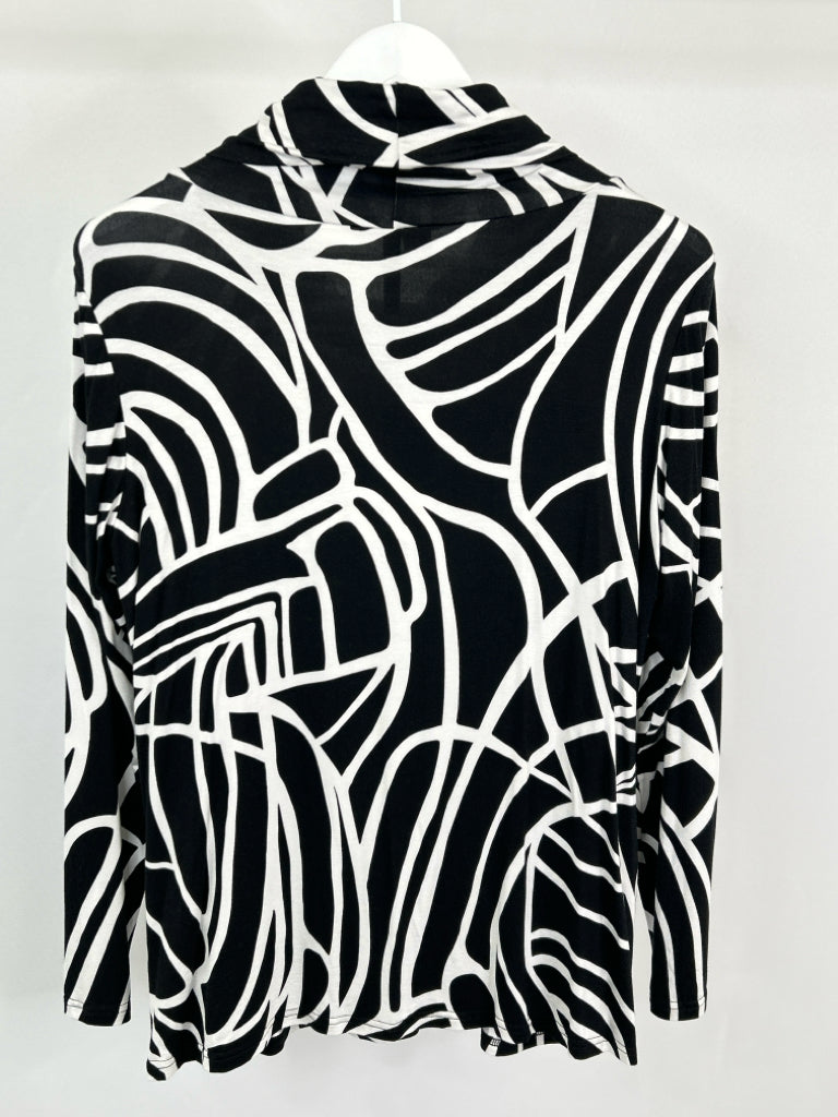 ETHYL Women Size M Black and White Tunic