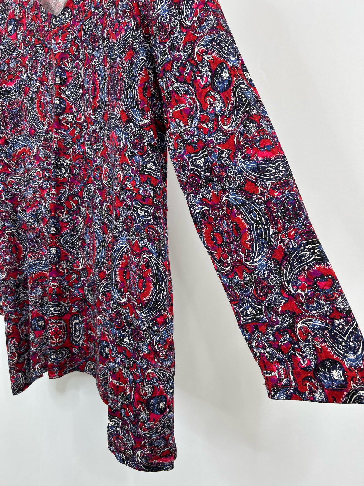 J. Jill Size XL RED & BLUE Women Top