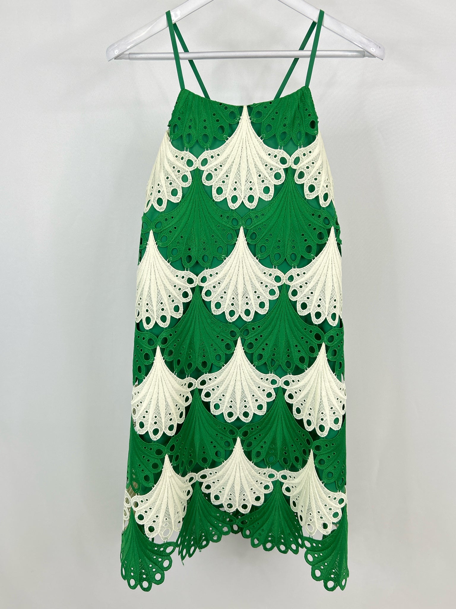 Adelyn Rae Size L GREEN AND WHITE Women Dress