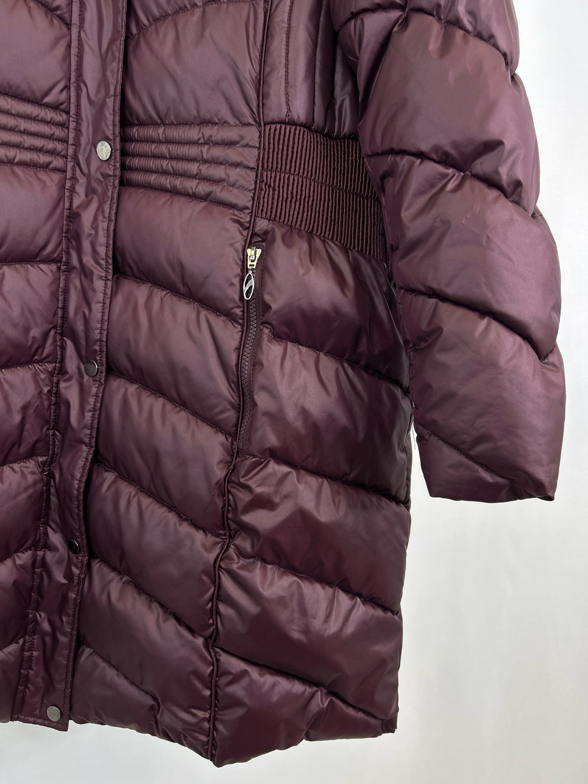 GALLERY Size 1X Burgundy Women Coat