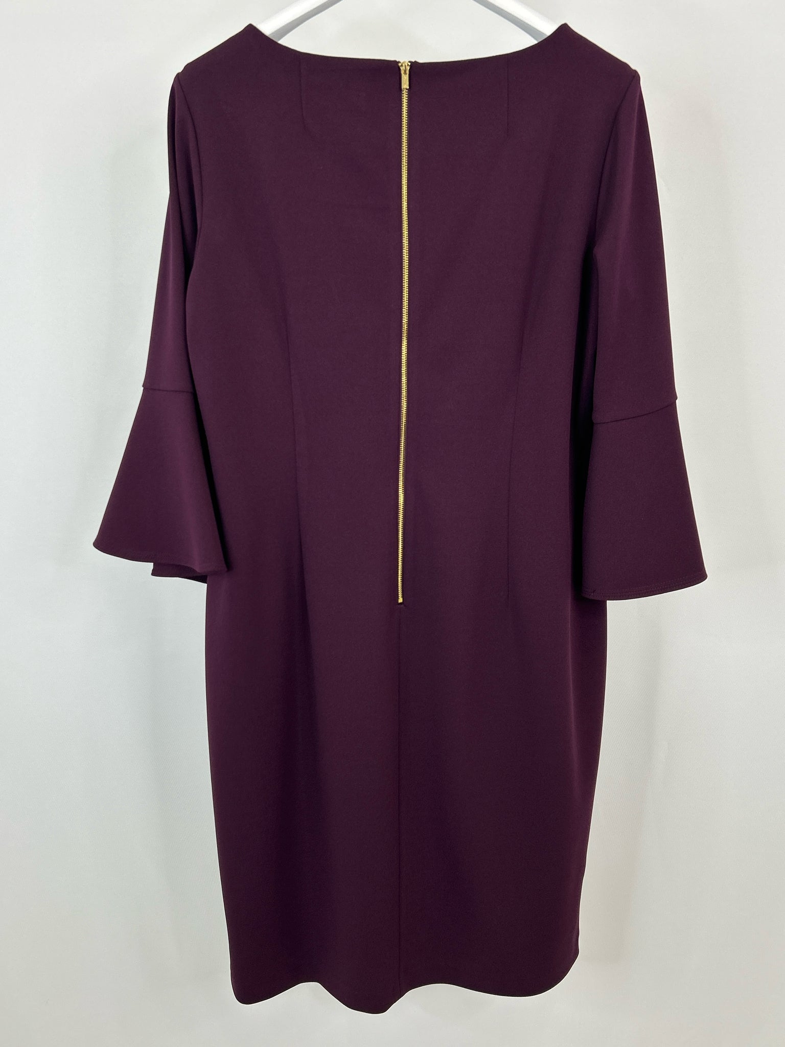 CALVIN KLEIN Size 16W Plum Women's Dress