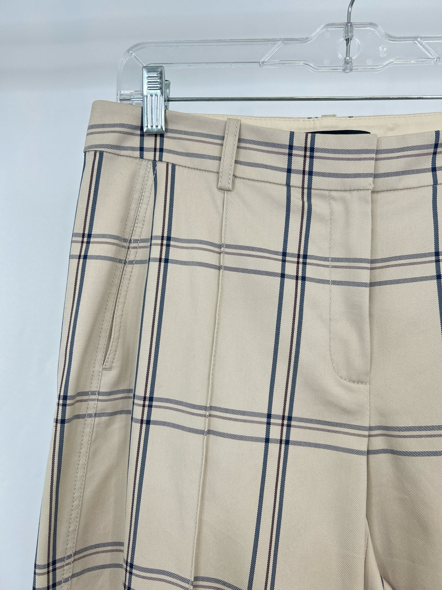 LAFAYETTE 148 Size 6 Beige Plaid Women Pants
