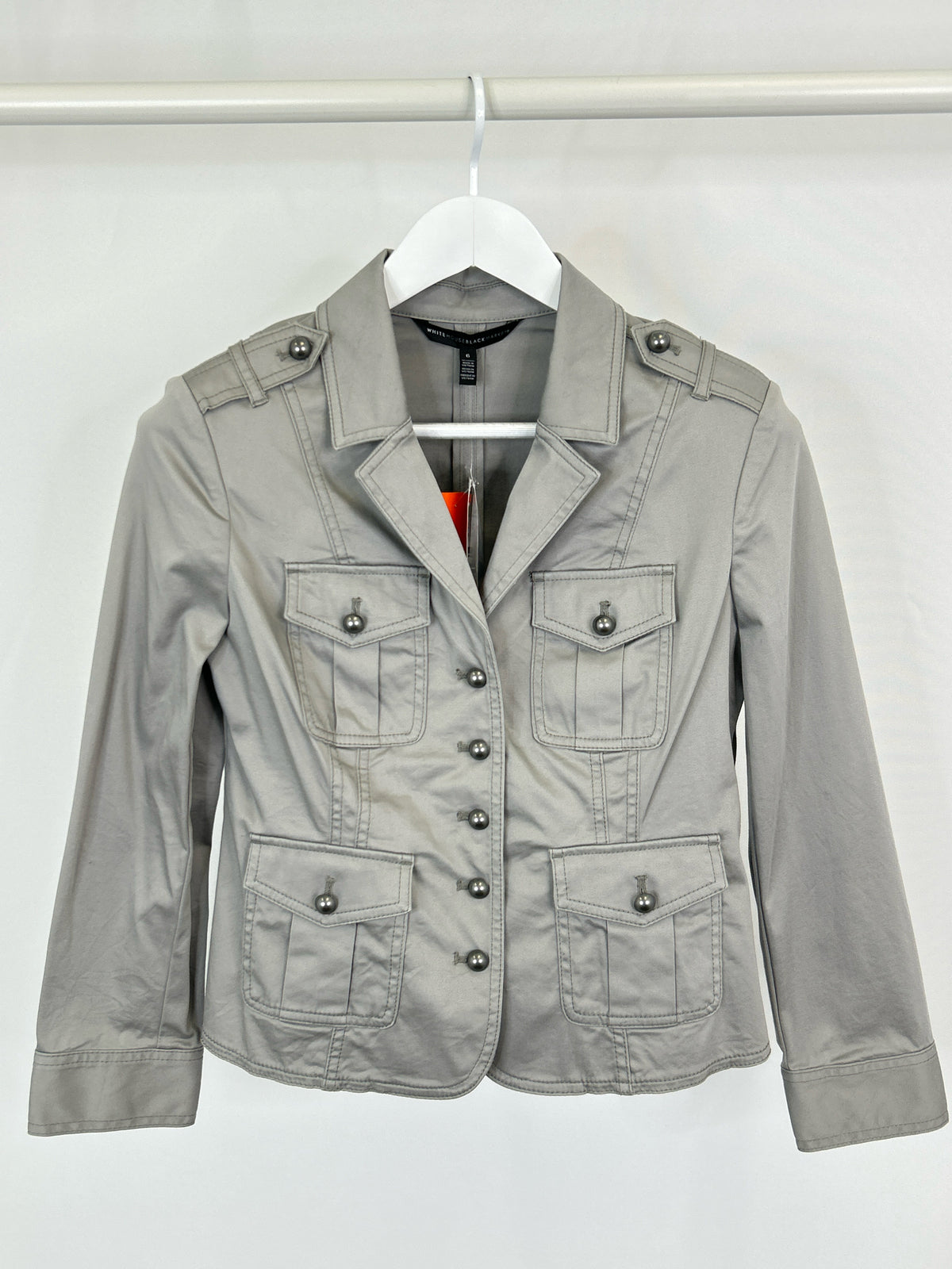 White House Black Market Size 6 Grey Women Jacket NWT