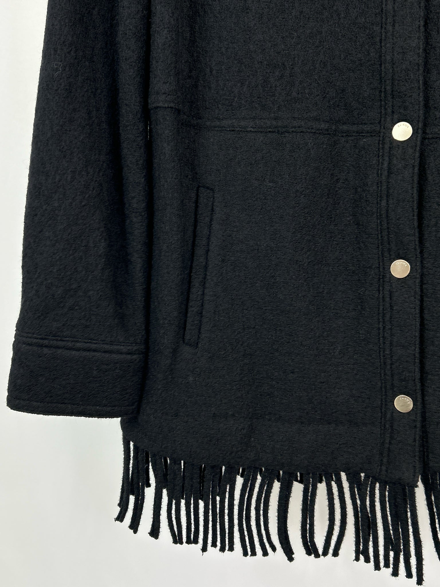 CHICO'S Size 4/6 Black Women Jacket