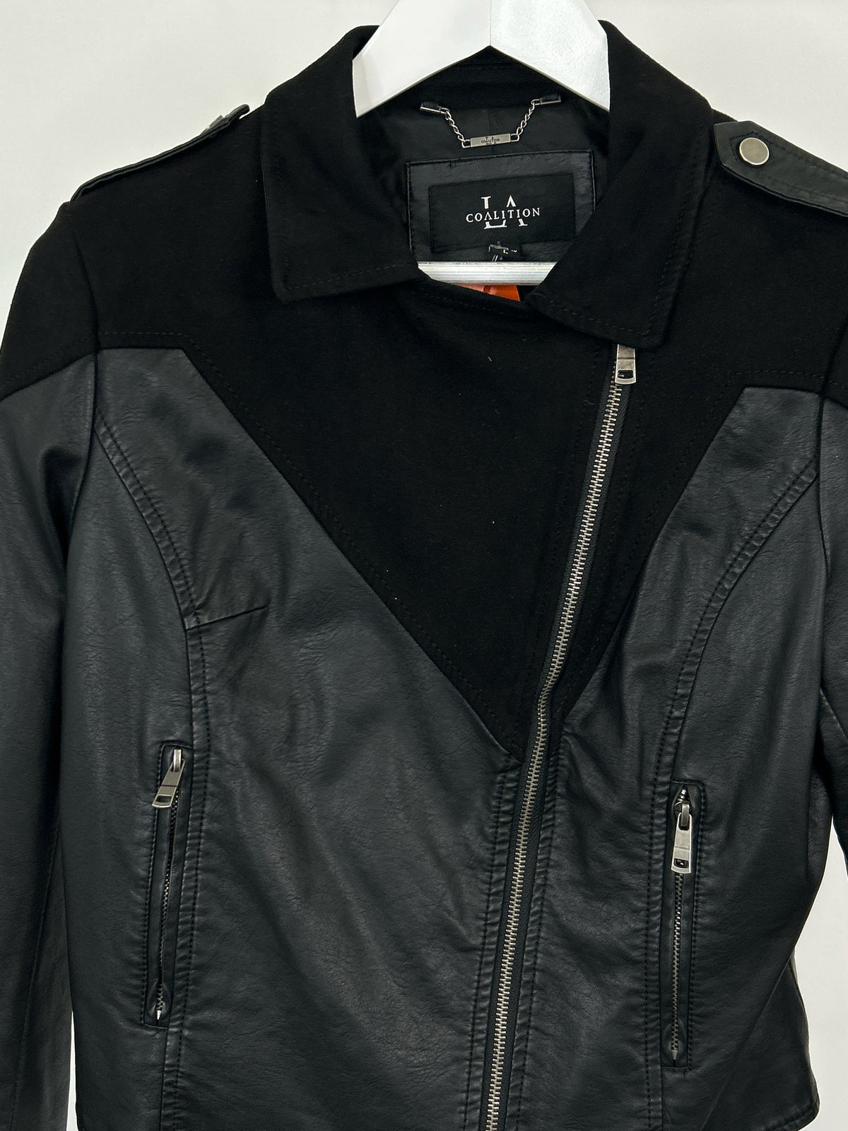 LA COALITION Size L Black Women Jacket