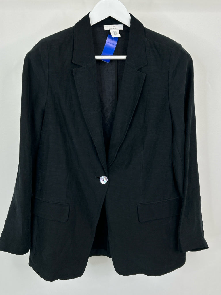 H BY HALSTON Women Size M Charcoal Blazer