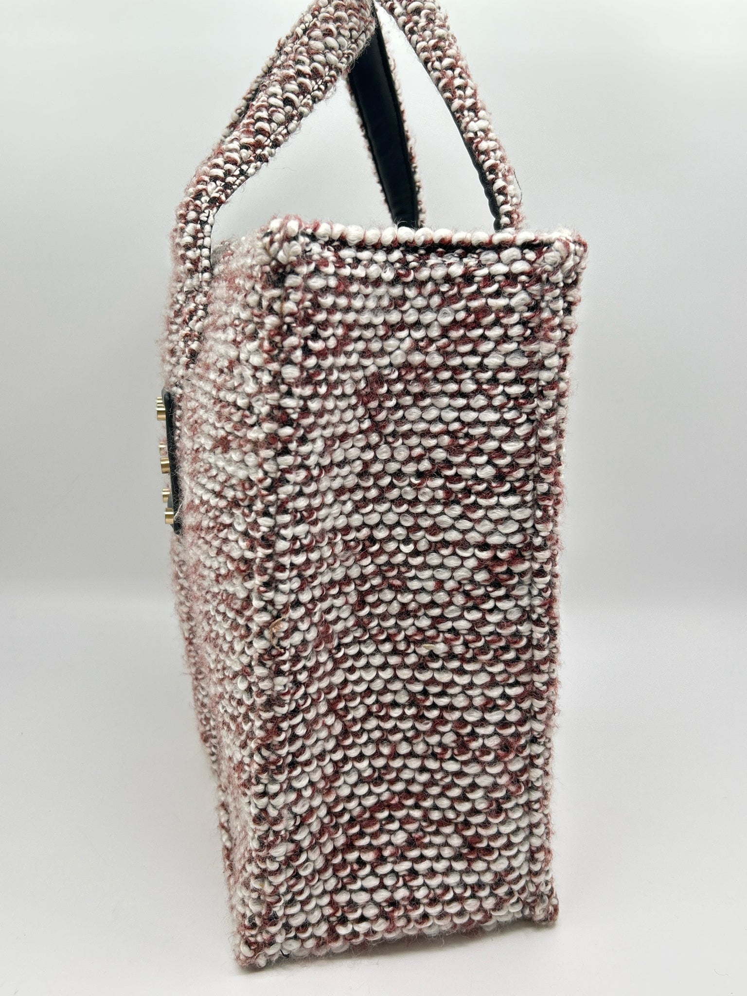 KOORELOO BURGUNDY AND WHTIE Women Tote