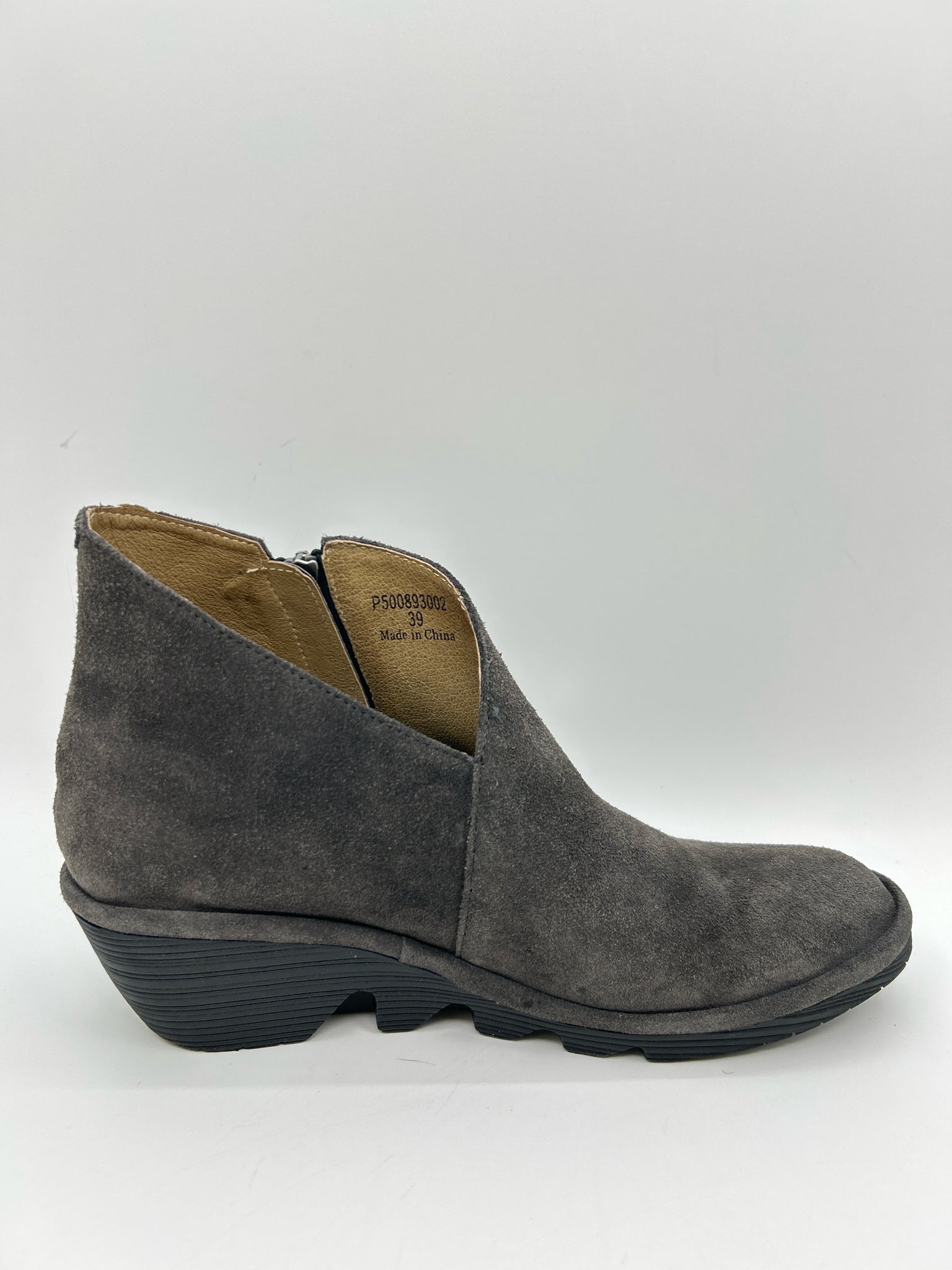 FLY LONDON Size 39 Charcoal Women Booties