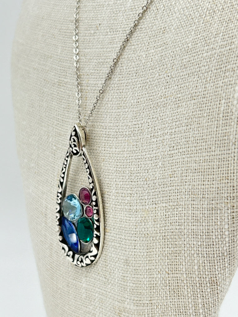 BRIGHTON Elora Teardrop Multi-Color Women's Necklace NWT