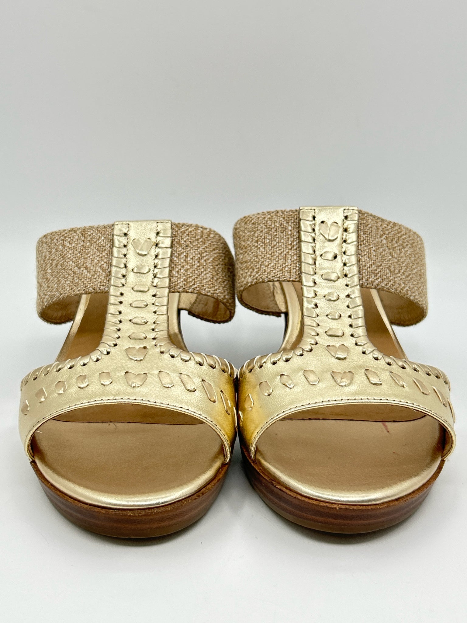 JACK ROGERS Size 9M gold metallic Women Sandal