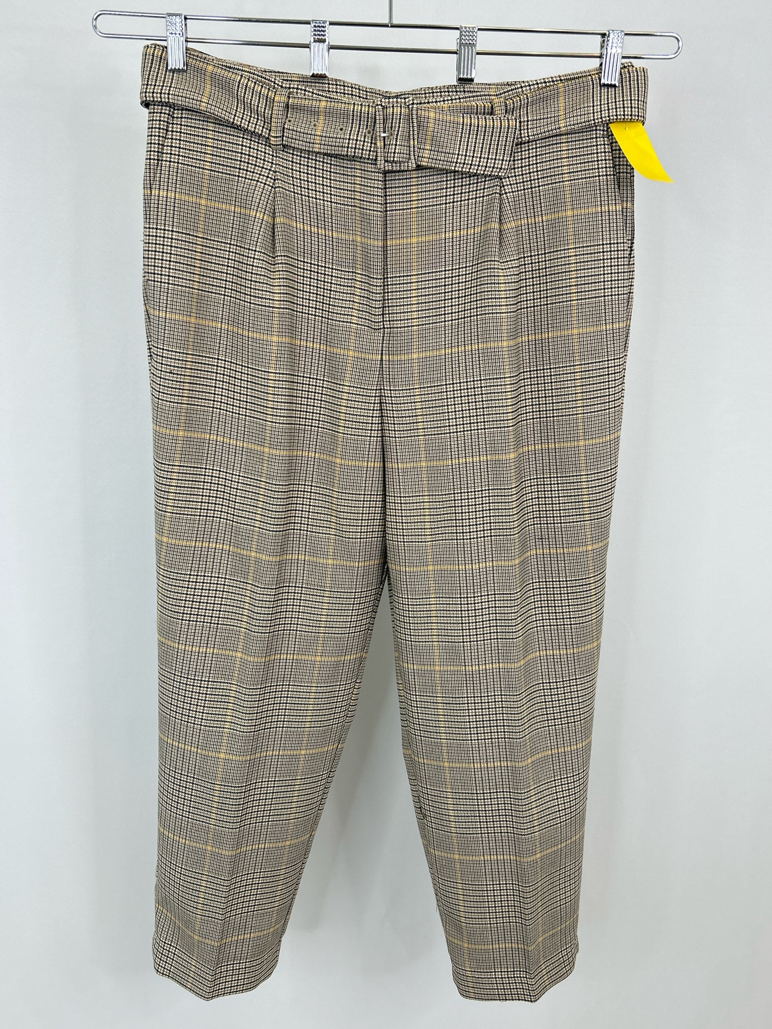 ANN TAYLOR Size 14 Beige Plaid Women Pants NWT