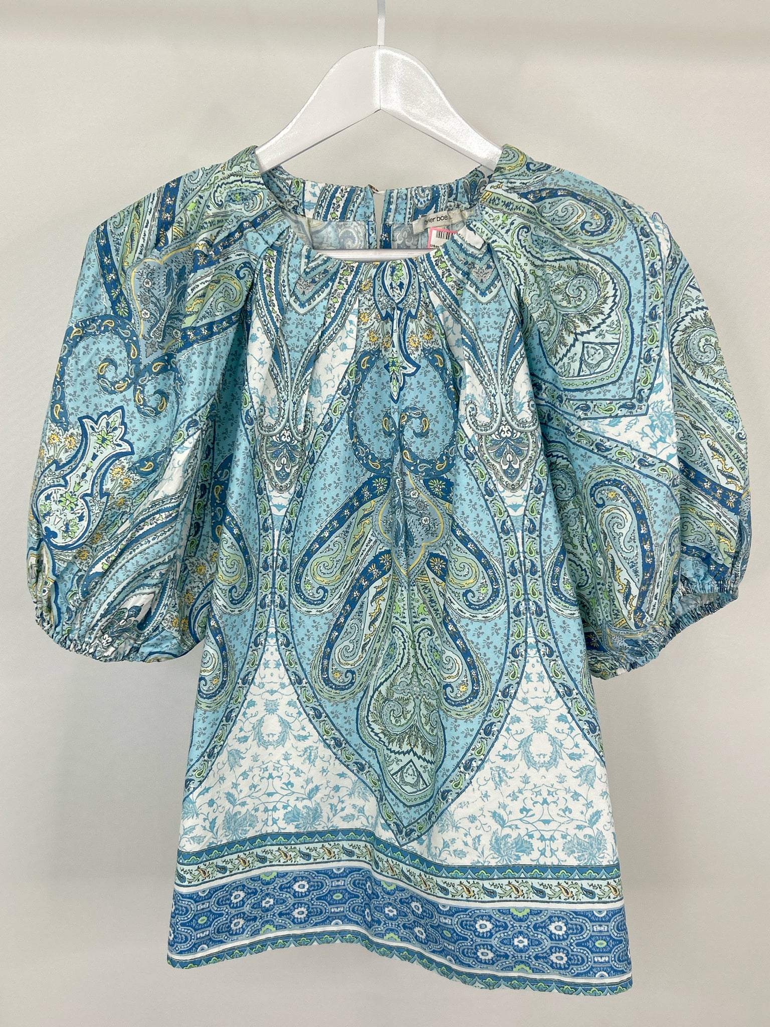 TYLER BOE Size M Blue Print Women Blouse