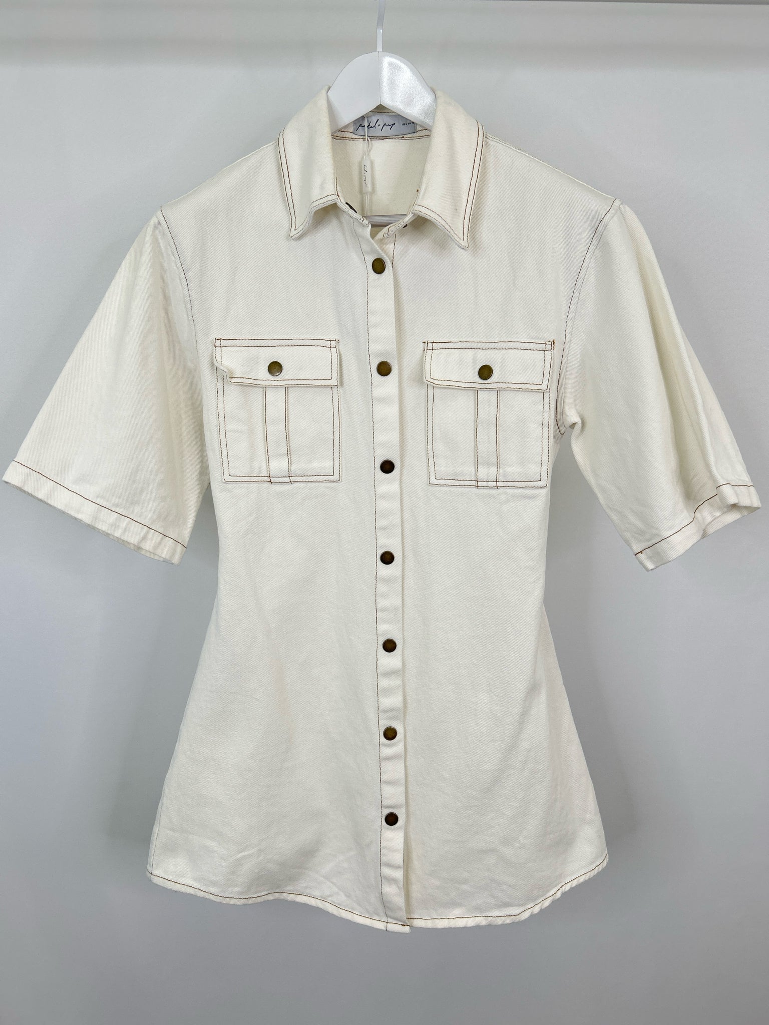 Petal & Pup Size 6 white denim Women Dress
