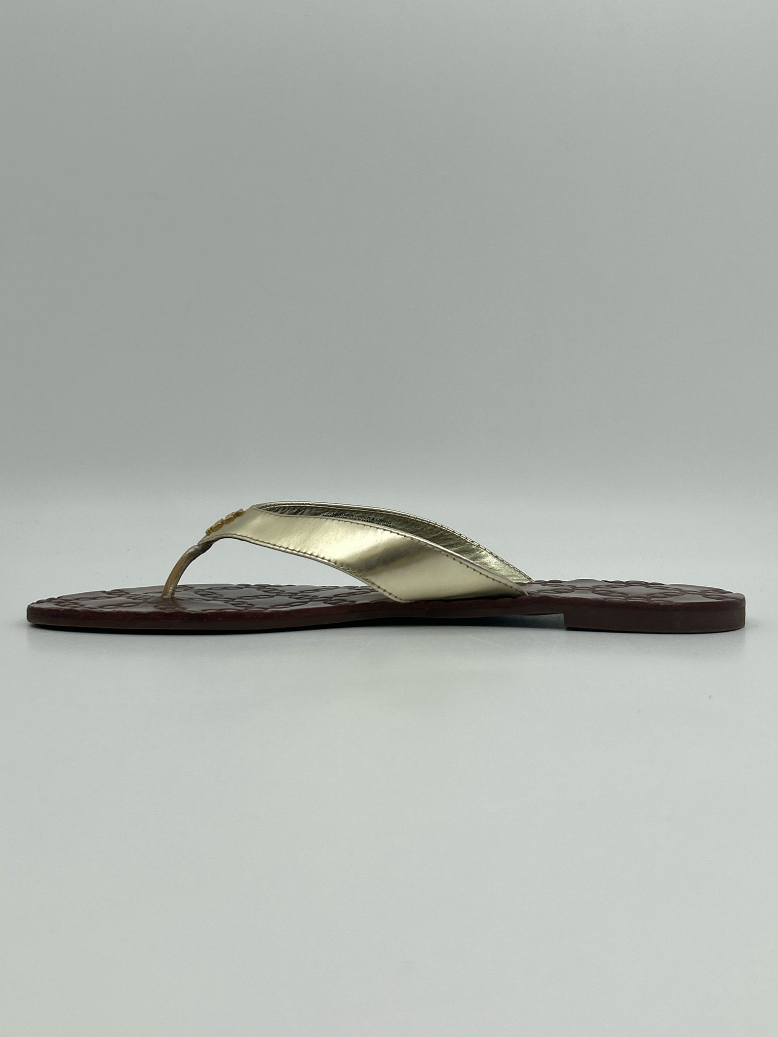 TORY BURCH Size 9.5M gold metallic Women Sandal