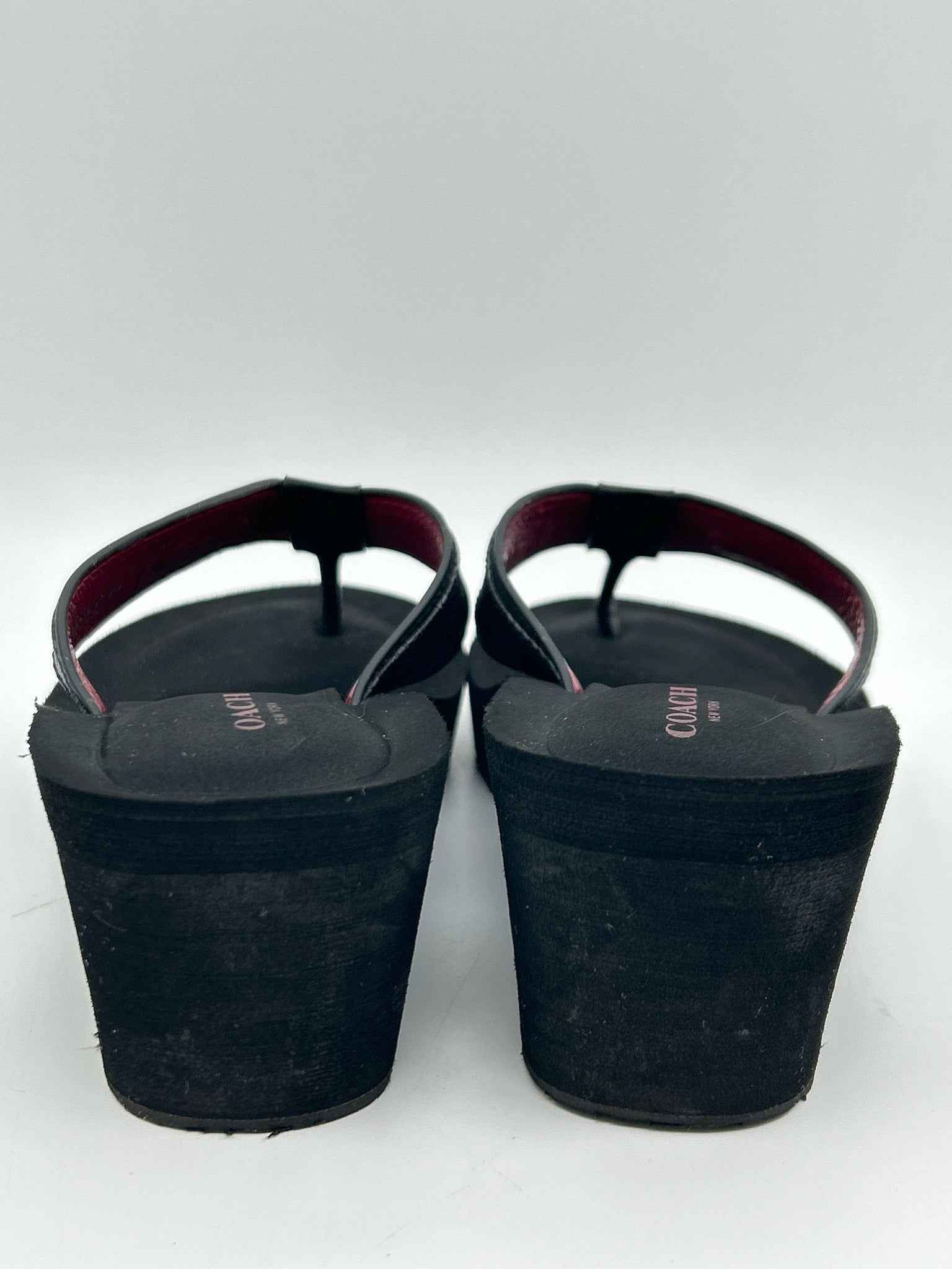 Coach Size 7.5M Black Women Sandal