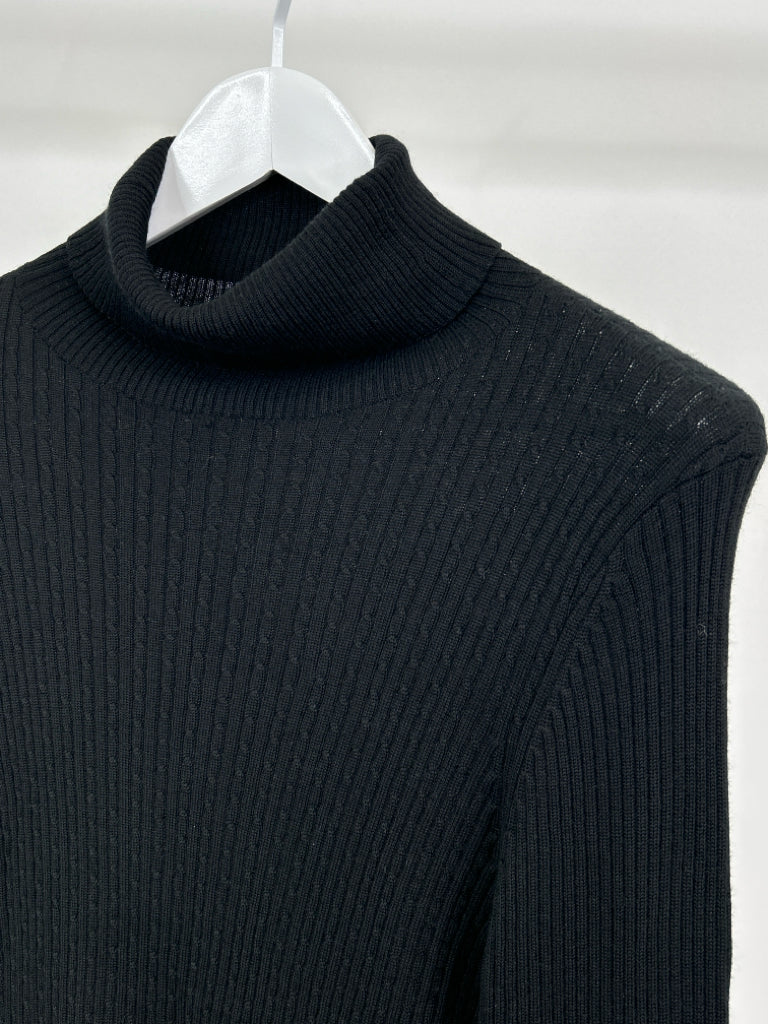 ST JOHN Women Size XL Black Turtleneck