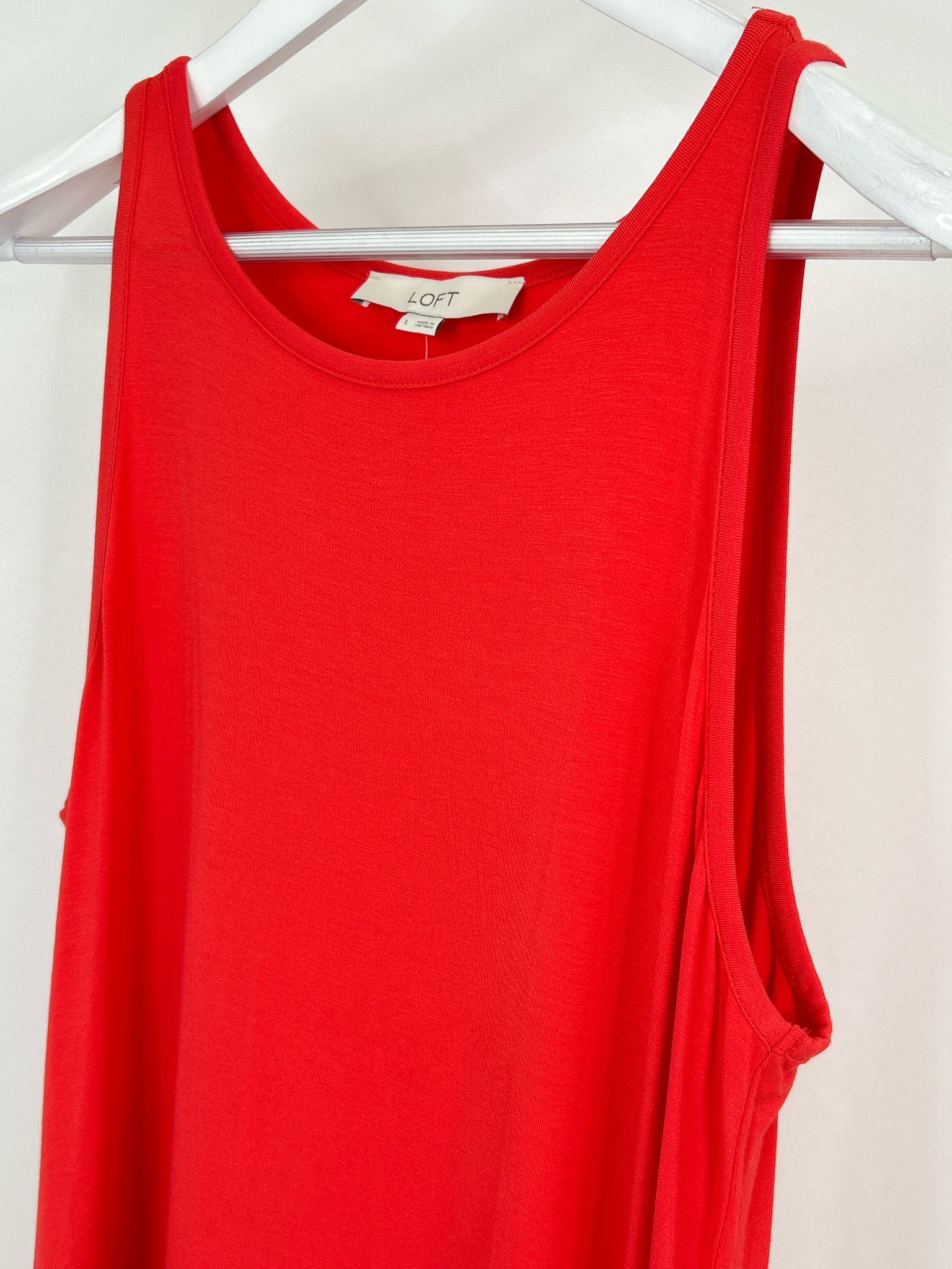 LOFT Size L Red Women Dress NWT