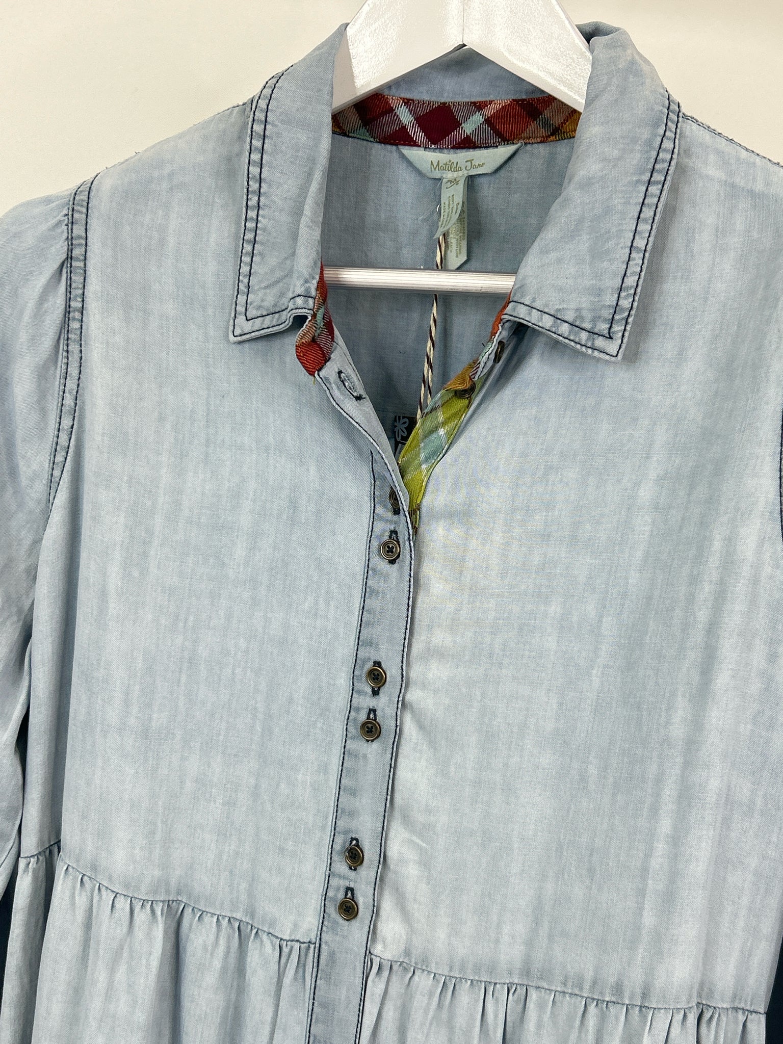 MATILDA JANE Size M CHAMBRAY Women Dress